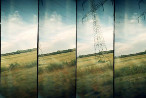 photo lomographie, la lumiere de Sandau, sur la route