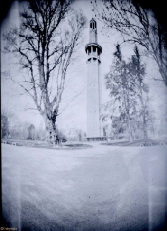 Photo pinhole en Is�re, La tour Perret pour l'expo universelle de Grenoble