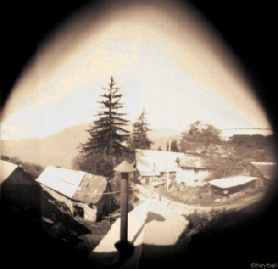 Photo pinhole en Is�re, De ma fenetre des Thibauds, cote l'ancien forgeron sorcier