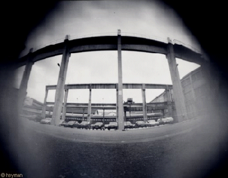 Photo pinhole en Is�re, Arriv�e chez caterpillar les pont n�1